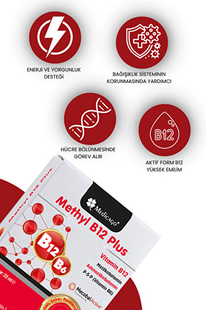 MedicaGo Methyl B12 Plus 20 ml (Sprey / Damla) - Fiyatı, Yorumları