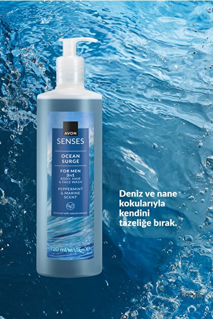 Avon Senses Ocean Surge Nane ve Deniz Kokulu Saç ve Vücut için