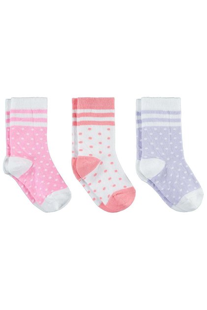 Girl's Socks 3-Piece Sock Set 2-12 Years White
