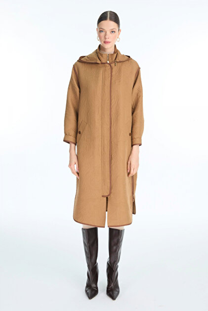 みく　1001 Zühre Kapüşonlu Fermuarlı Giy Çık Camel 0311 - Fiyatı, Yorumları
