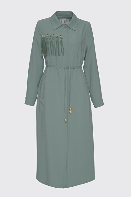 Zühre Deniz Kabuğu Detaylı Püsküllü Giy Çık Mint 0234 - Fiyatı