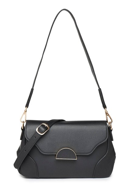 Black Bag with Metal Buckle Detail 0028