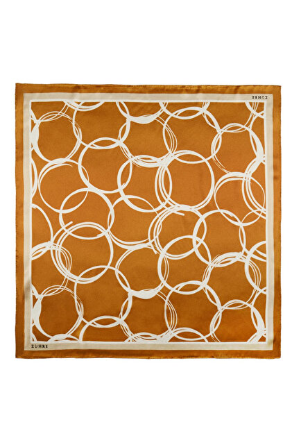 Ring Patterned Twill Silk V13 Scarf 0091