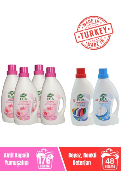 Aktif Kapsül Teknolojili Orkide Çamaşır Yumuşatıcısı Power Jel Beyaz Renkli Sıvı Yıkama Deterjanı