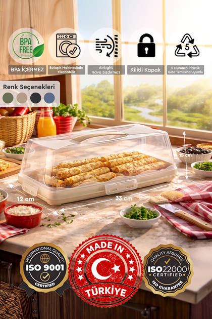邦楽 NEKTAD/cakebox Bayev Dikdörtgen Şeklinde Pasta Taşıma Kabı Pikniklik Kek Fanusu