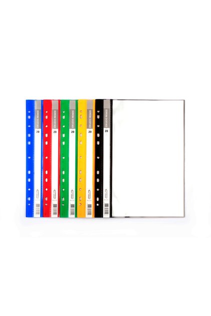 Presentation File, 20 Sheets, 5 Pack, A4, 5 Colors, Durable Pp
