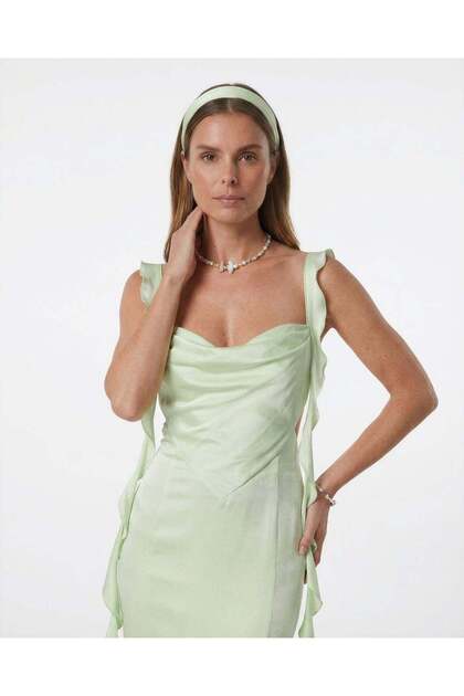 dressbarn green dress Polka Dotted Dress Barn Dress – East Village Vintage Collective main image 1