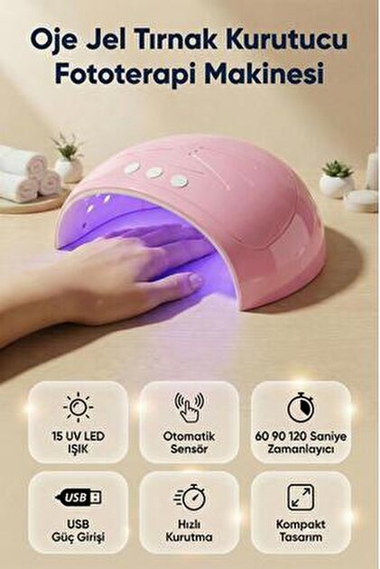 MF PRODUCT 0665 Ultraviyole Led Işıklı Elektronik Oje Kurutucu