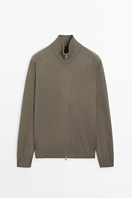 Massimo Dutti Cotton zip-up knit cardigan - Fiyatı, Yorumları