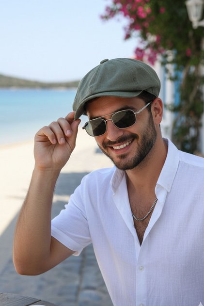 Men's Linen Peaky Blinders Cap - Summer Cotton Newsboy Hat