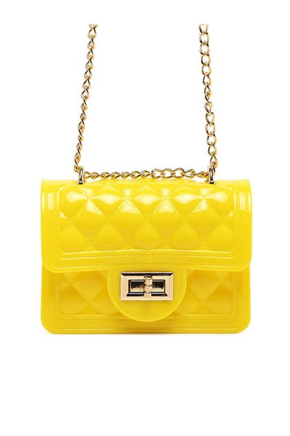 Women Yellow Quilted Sling Bag