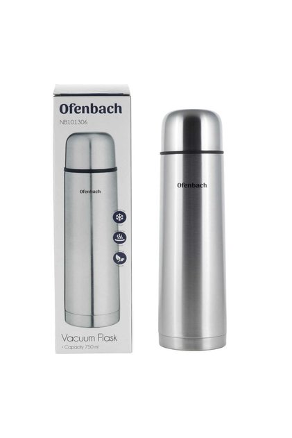 Termos vidat din oțel inoxidabil 750 ml cu capac, 100% etanș