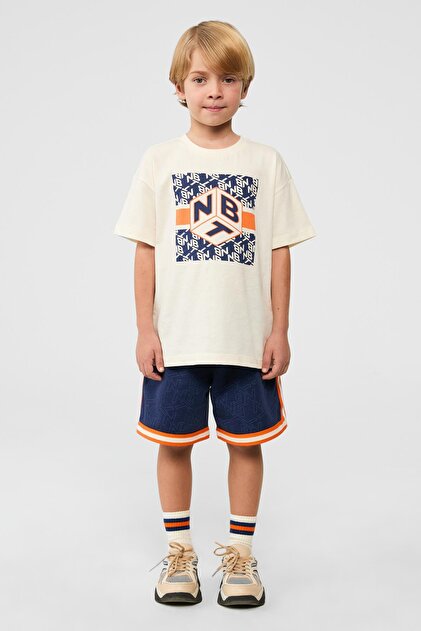 Bg Store Boy's Ecru Tshirt