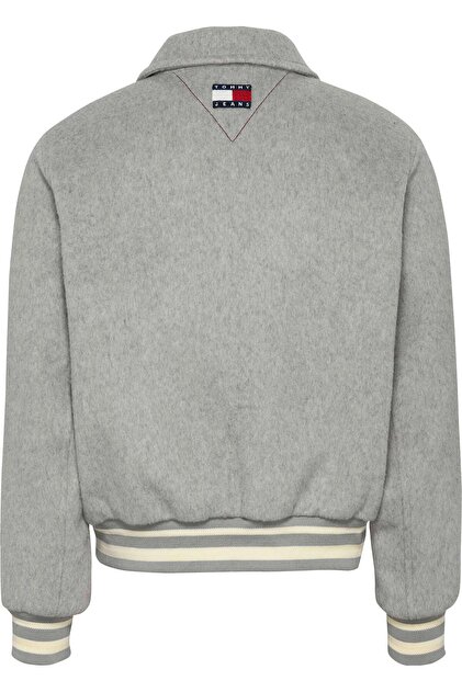 Tommy Hilfiger Tjc Varsity Jacket, P6N Gray Men's Jacket- Trendyol
