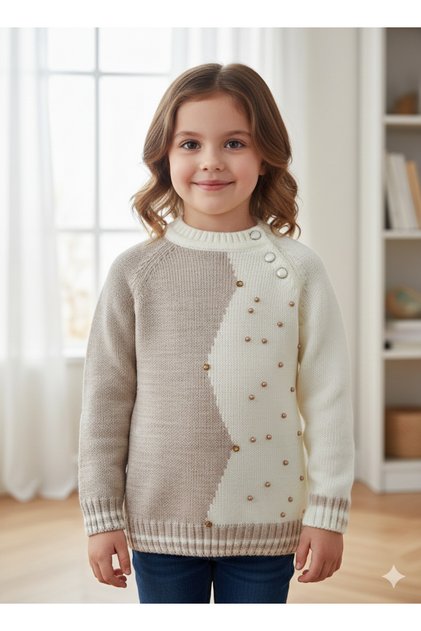 Knitted Baby Sweater Winter Sweater Pearl Sweater