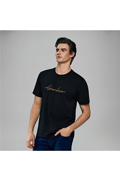 Men's Slim Fit Cotton Signature Print Tee