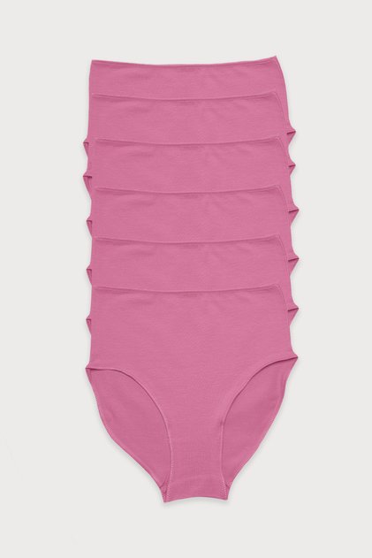 Women's Dusty Rose 6-Pack Modal High Waist Slip Panties 1955