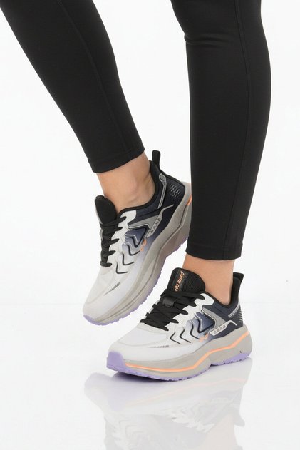 White Memory Sole Lightweight Flexible Lace-Up Women's Sports Shoes Pci-11606 g