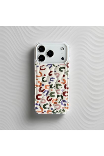 Cartoon pattern premium inflatable puffer case compatible with iphone 17 pro max