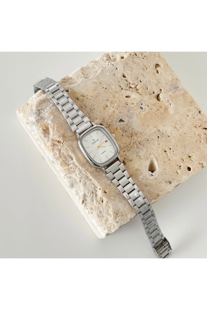 Invisible Silver Watch White