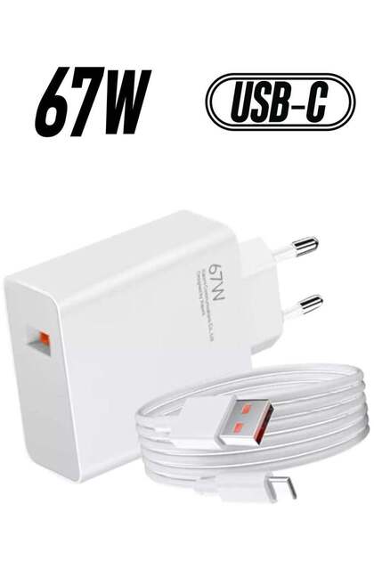 67W EU Fast Charge Power Adapter & 6A Type-C Cable for Xiaomi Redmi, Mi 11 Ultra, Note 9/10/11 PRO2