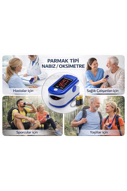 PARMAK TİPİ PULSE OKSİMETRE FİNGER RENKLİ LED EKRAN DİJİTAL HIZLI VE DOĞRU OKSİJEN HASSAS ÖLÇÜMÜ