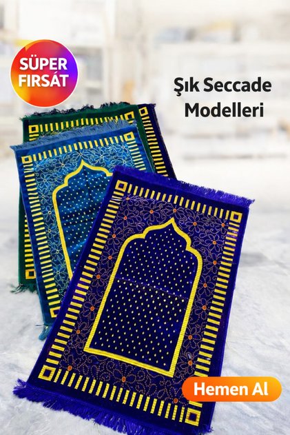 10 Pieces of Karma Velvet Prayer Mats 500 Gr | Şipinger Desen Prayer Mat | Hajj Umrah Mevlüt Gift Dowry
