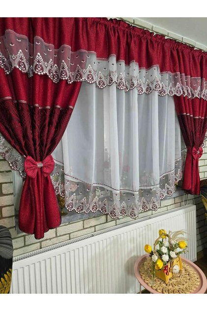 Set unic de perdele + draperii decorative pentru sufragerie dormitor, LATIME 4M Pe INALTIME 160cm