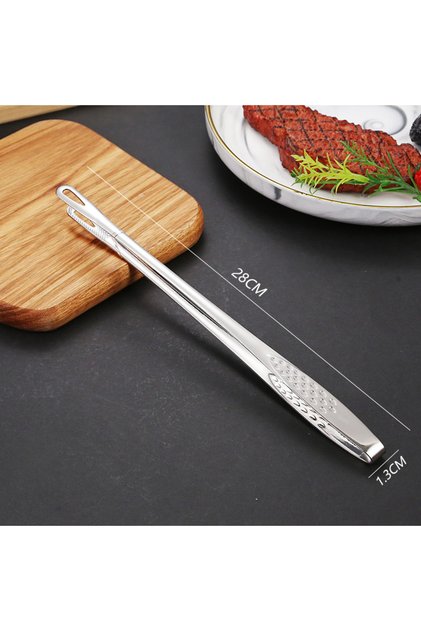 Grilling Tongs StainlessSteel FoodClipsKitchen Clips Korean Barbecue Tweezers Extended Barbecue Clip