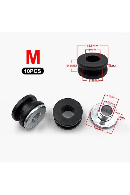 M 5Sets Pressure Relief Cushion Motorcycle Grommets Bolt Kit DIY Accessories Circular Shock ...