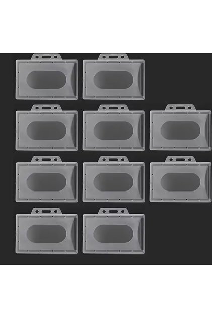 10PCS-A 20/5/1PCS Waterproof Clear Plastic PVC ID Card Name Badge Holder Transparent Business Card S