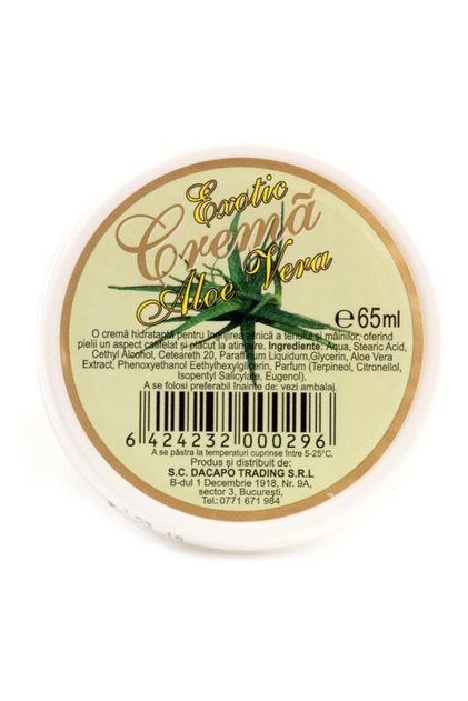 Cremă cu Aloe Vera, 65 ml – Îngrijire hidratantă și calmantă