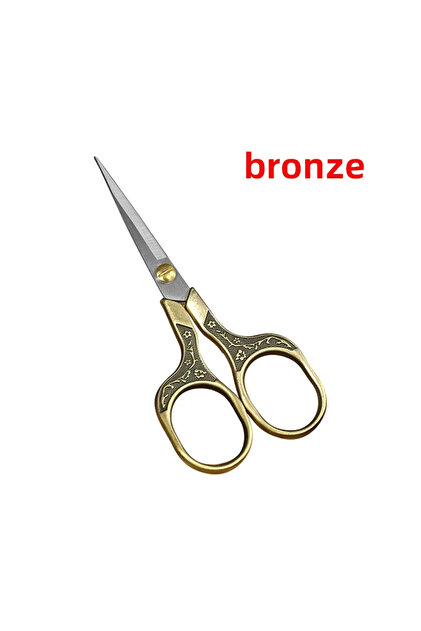Bronze 1PC Sewing Scissors Stainless Steel Retro Embroidery Tailor Scissors Dressmaker Shears Fabric
