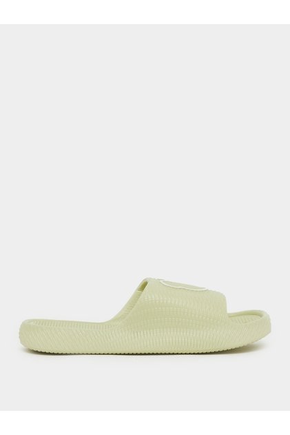 Women Green Textured Slides