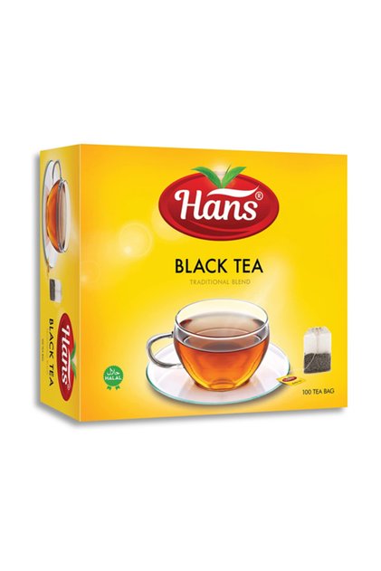 Pure Black Premium Leaf Filter Tea Bags Box (100 Count)