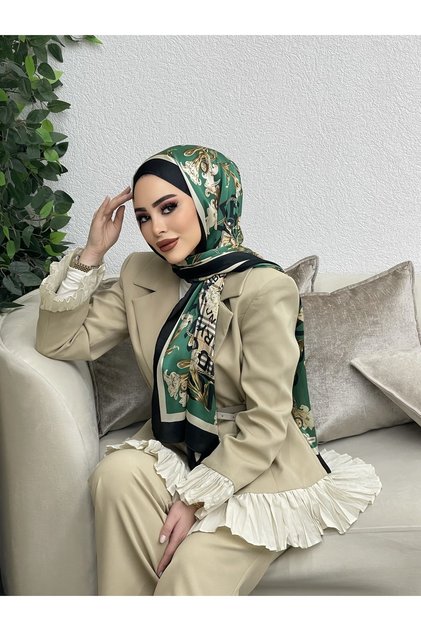 Luxury Voile Silk Shawl Hijab Foulard Scarf Shawl Flower Pattern 70 X 180 cm