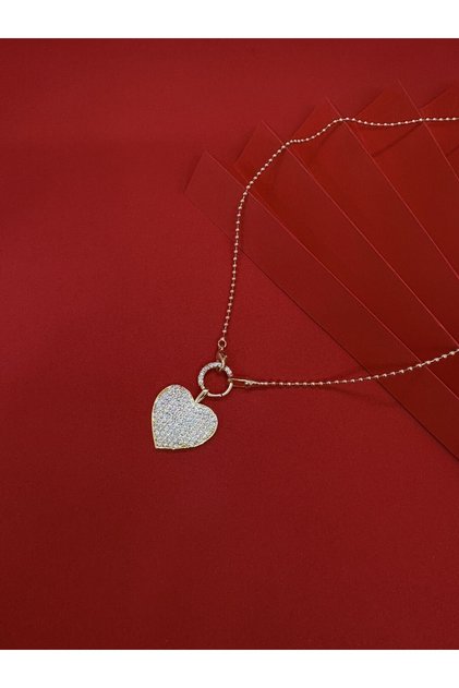 Stone Heart Gold Necklace
