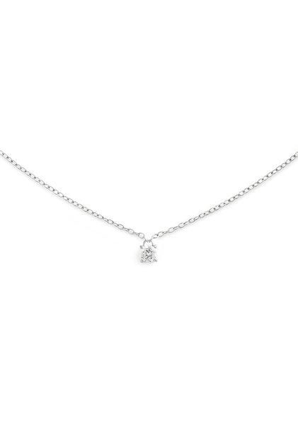 Mirelle Solitaire Necklace Silver