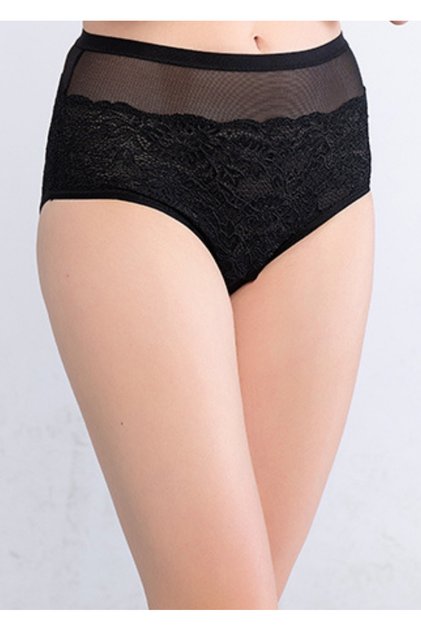 3035 High Waist Women's Panties with Lace and Tulle Detail