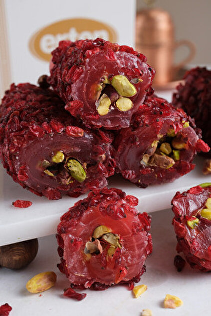 BULUTLAR KURUYEMİŞ Zereşkli Antep Fıstıklı Lokum (KG) 500 gr
