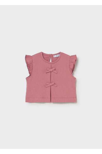 Baby Girl Ribbed Tshirt Pink