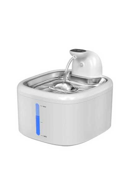 3.5L WHITE 3.5L Cat Water Fountain Wireless Pet Water Dispenser With Stainless Steel Pallet 4000mAh