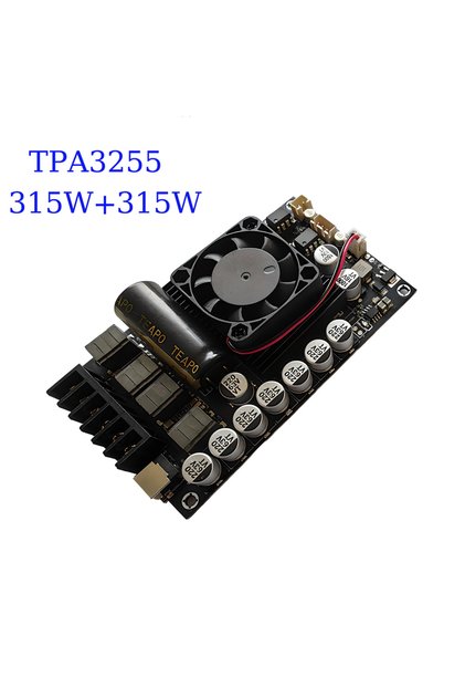 لوحة مكبر صوت عالي الطاقة TPA3255 بقدرة 600 واط، 300 واط × 2، مكبر صوت رقمي عالي الطاقة منخفض الضوضاء، ثنائي القنوات، من الفئة D