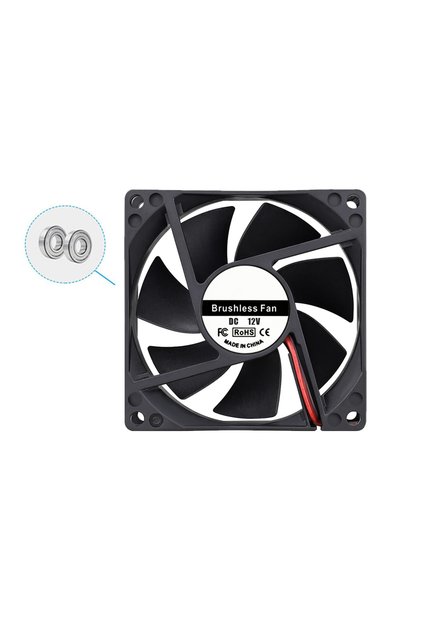 12V Dual Ball DC 12V 24V 8025 Fan 80mm X 80mm X 25mm Brushless Cooling Fan Replacement for Ball Bear