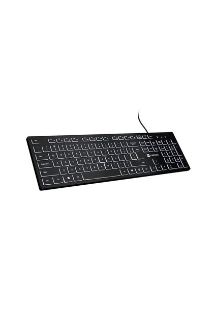 Tastatură Herring Slim, cu fără sârmă, USB (Negru)