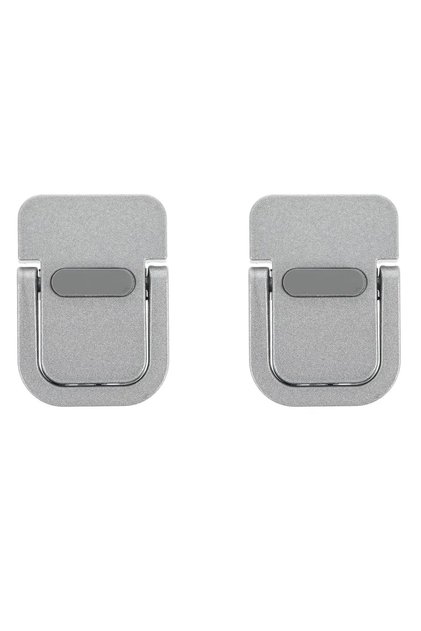 Silver 2pcs/Set Laptop Stand for Computer Keyboard Stand Riser Aluminum Mini Portable Laptop Stands