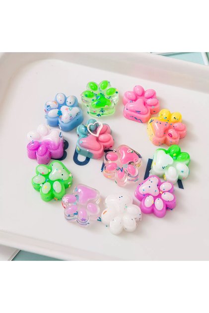 Mix 10pcs random 10pcs Mini Cute Cat Claw Plush Pinch Fun Colorful Halloween Christmas Party Pack Fi