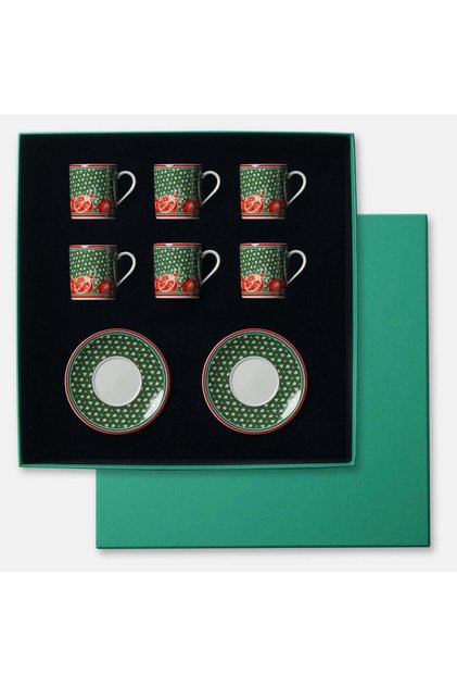 Hazeran Pomegranate 6 Pcs Turkish Coffee Cup