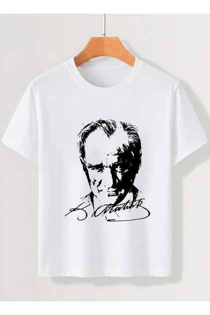 Ataturk Printed 100% Cotton Bicycle Collar Premium Tshirt for Adults