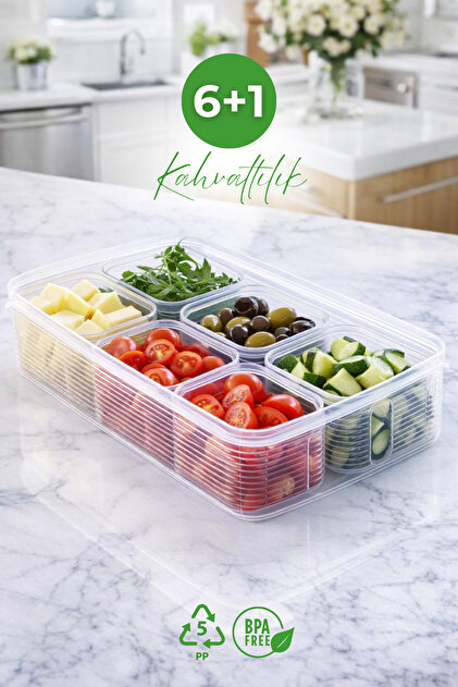 GRİMOR Life 7 Parça Premium Sızdırmaz Kahvaltı Saklama Seti – Hava